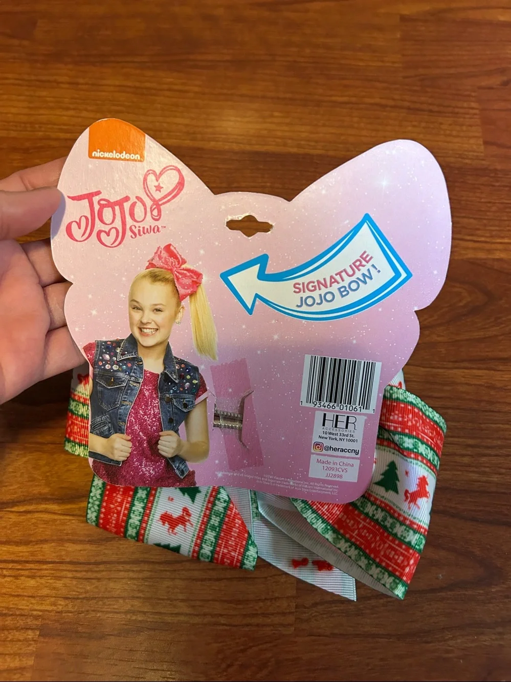 Nickelodeon Jojo Siwa Christmas Hair Bow Clip